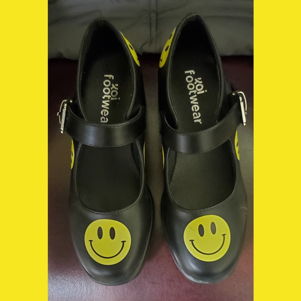 Smiley Face Platform Shoes. Koi Footwear